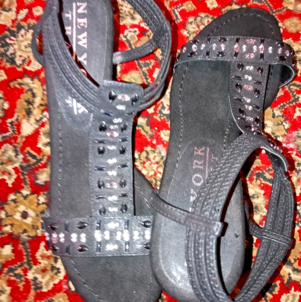 Women black Wedges
